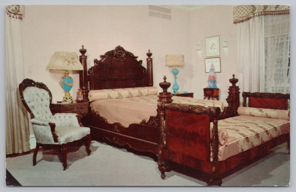 State View~Bedroom Of Bellingrath Gardens Home~Mobile Alabama~Vintage Postcard
