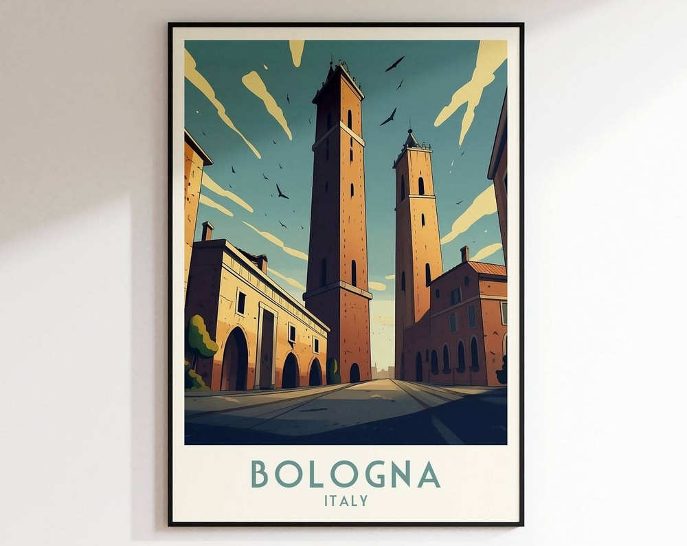 Bologna Travel Print Italy Print Italy Home Decor Retro Wall Art Wedding Gift
