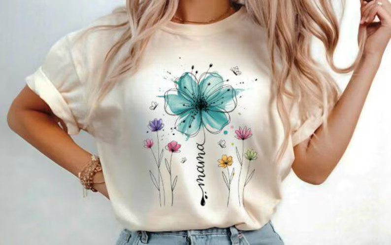 Boho Floral Mama Comfort Tee