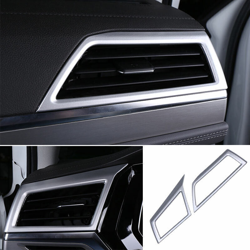 For Volkswagen Jetta Mk7 19~2021 Console Side Outlet Vent Covers Trim ABS Silver