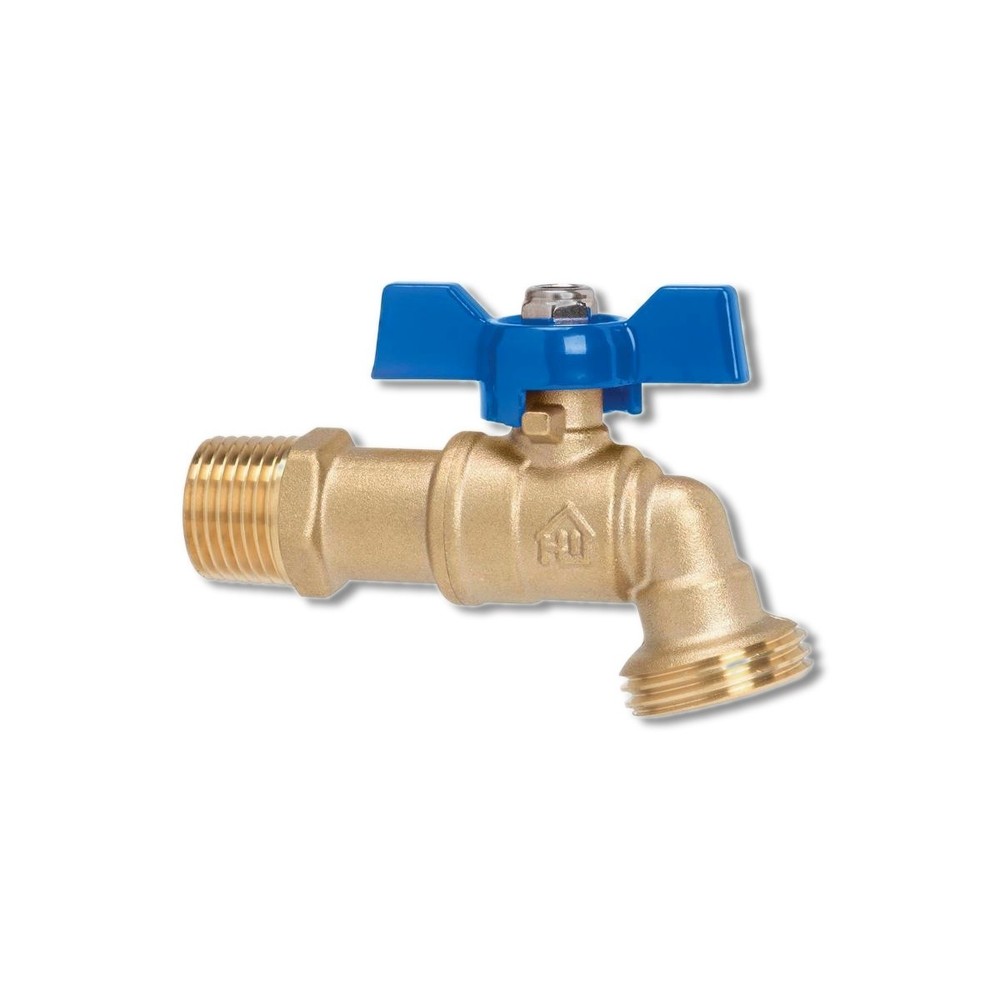 Homewerks 1/2 in MIP X 3/4 in MHT Brass Ball Valve Hose Bibb VHBQTRC3