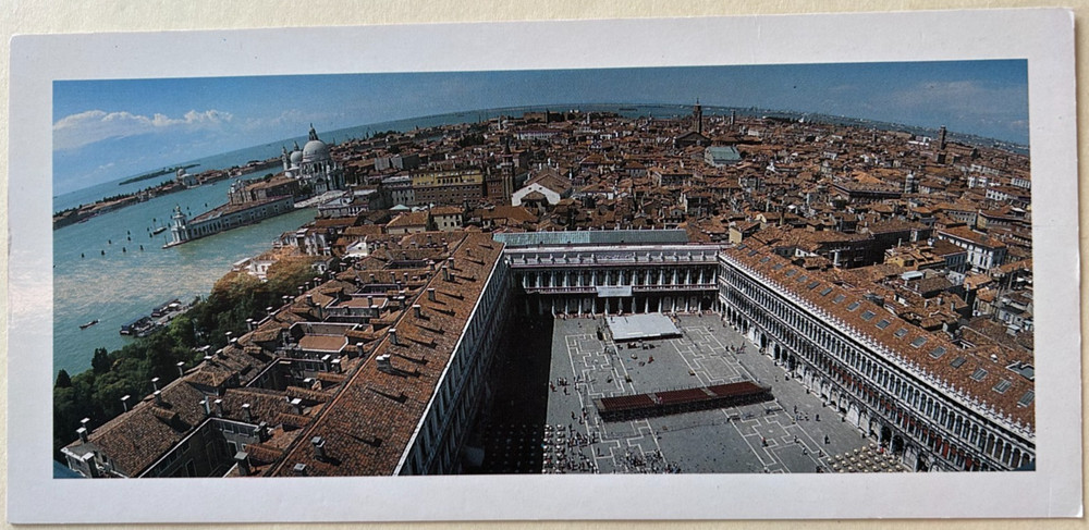 Postcard: Panoramic aerial view of Venice taken from the Capanile of St Marco