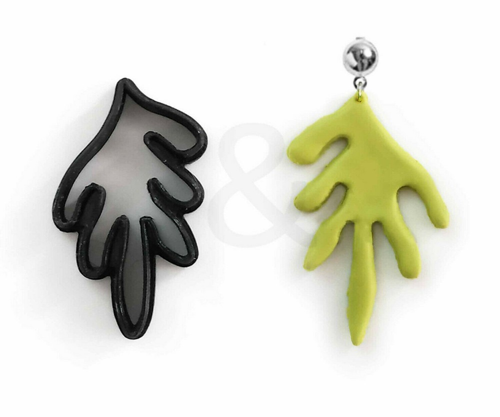 ABSTRACT LEAF Polymer Clay Cutter for Stamping and Crafting-image