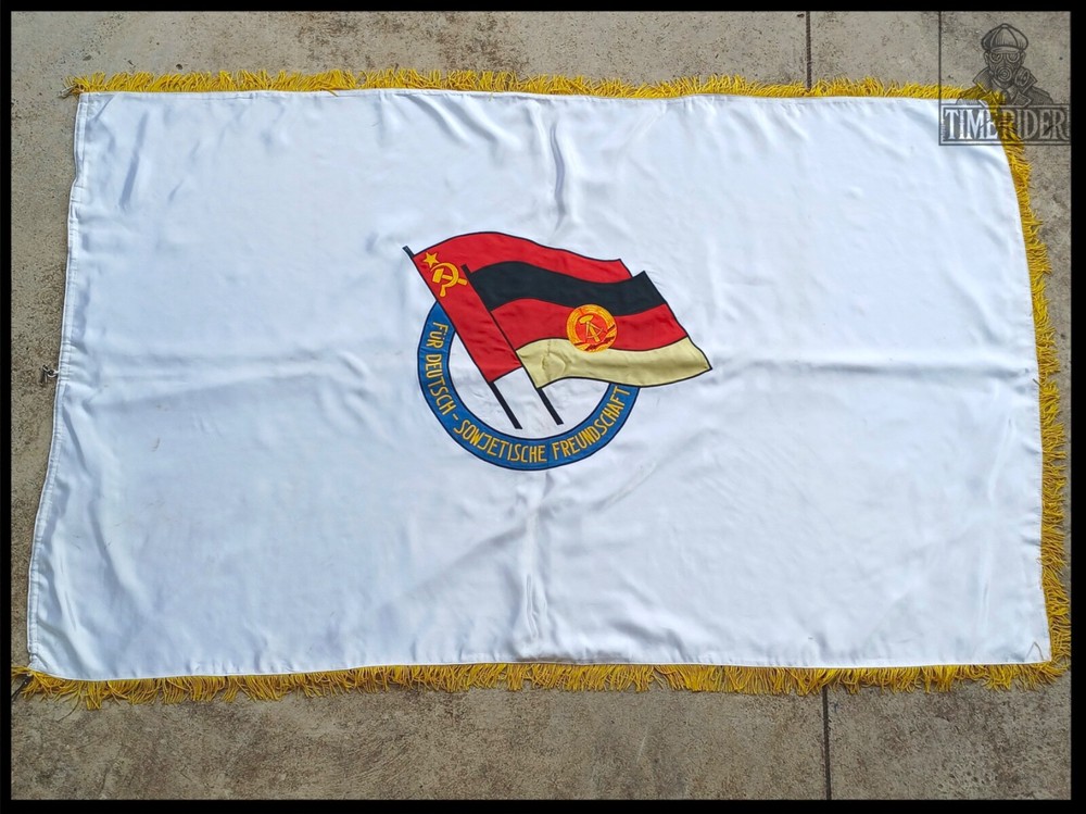 Vintage East Germany Soviet Friendship Flag Banner DDR USSR