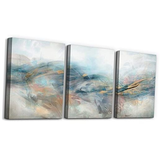 Abstract Modern Wall Art Canvas Set of 3 20x28 Inches Living Room Decor-image