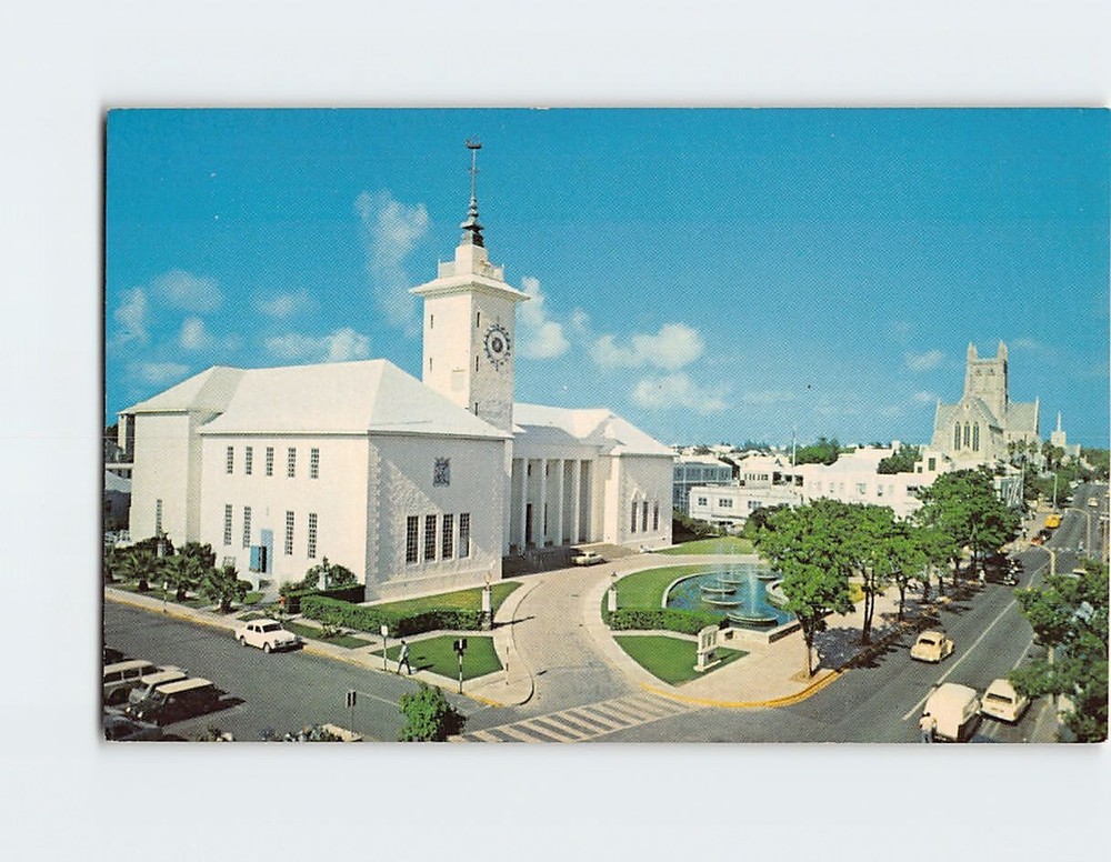 Postcard Bermuda City Hall Hamilton British Overseas Territories