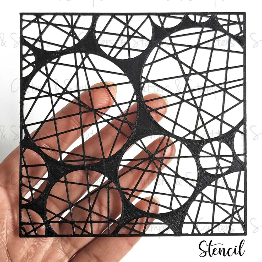 **Abstract Circles Clay Stencil for Ceramics | DIY Texture Stamp for Pottery & Modeling Clay**  -image