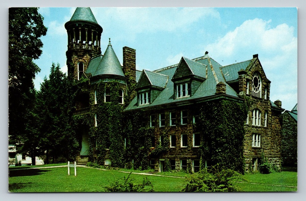 Burrage Library Olivet College Michigan VINTAGE Postcard