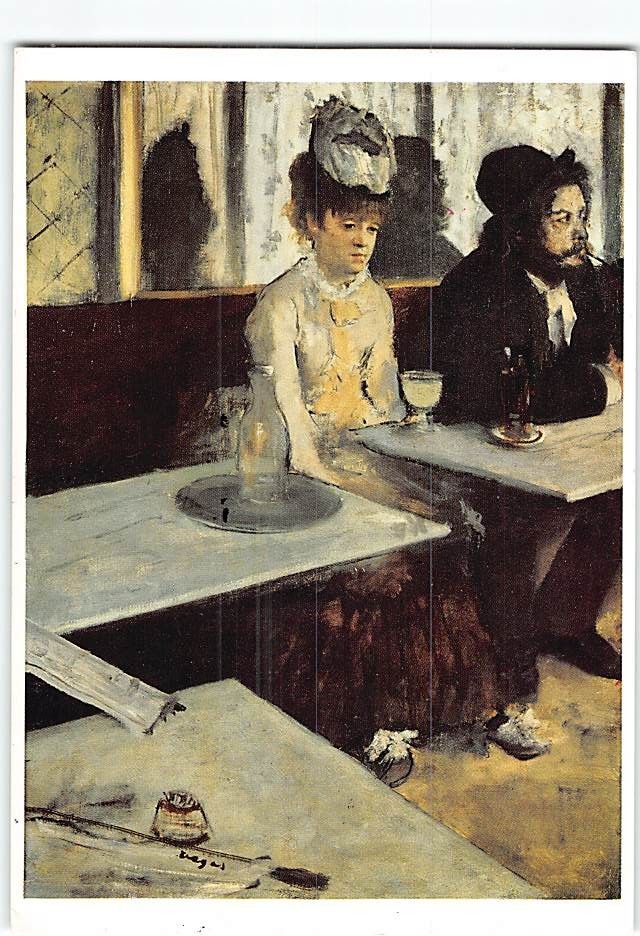 Postcard The Absinthe Drinker Painting by Edgar Degas-image