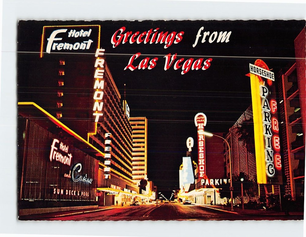 Postcard Casino Center Greetings from Las Vegas Nevada USA