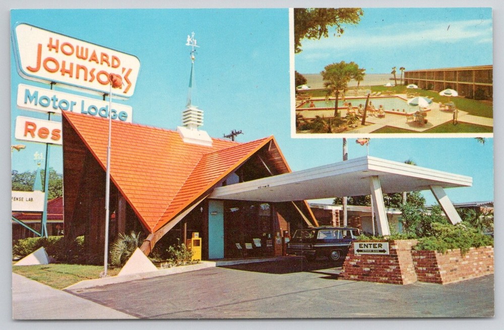 Vintage Howard Johnson's Motor Lodge Panama City FL Postcard Dexter Press