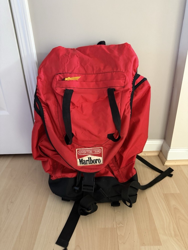 Vintage 90s Marlboro Adventure Team Large Hiking Backpack Camping Clean Rare