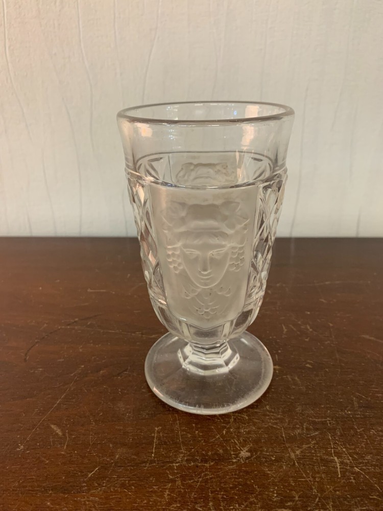 Absinthe Glass Molded Face Shape Crystal-image