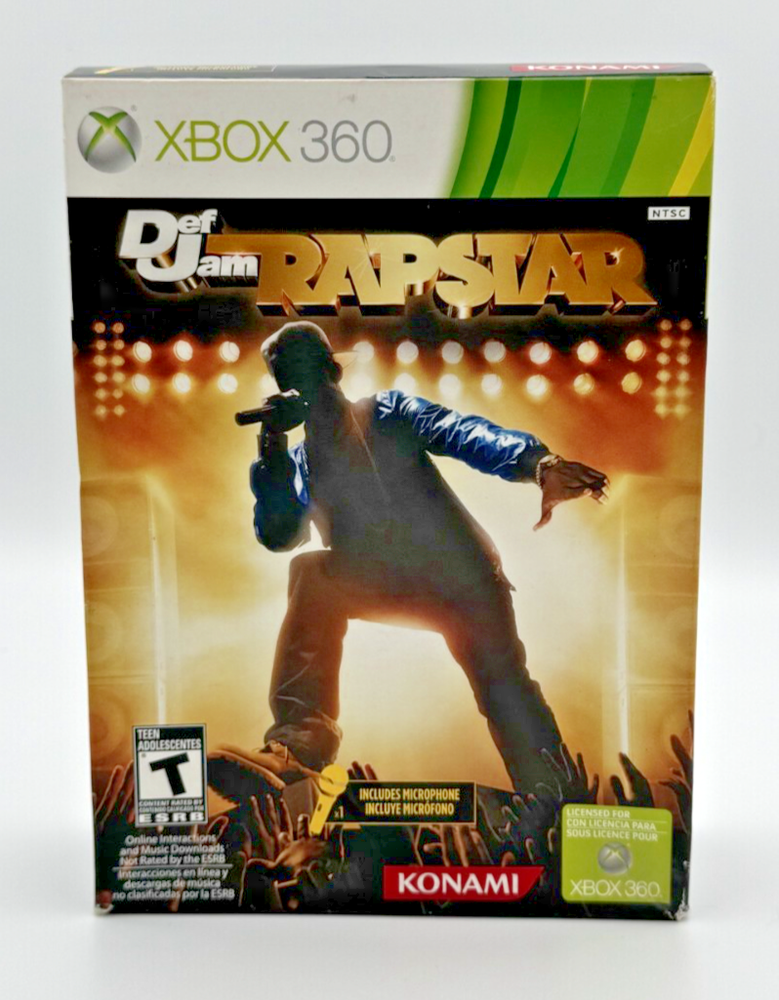 Def Jam Rapstar Xbox 360 Bundle • Game + Mic • NEW & Sealed Hip-Hop Karaoke Fun