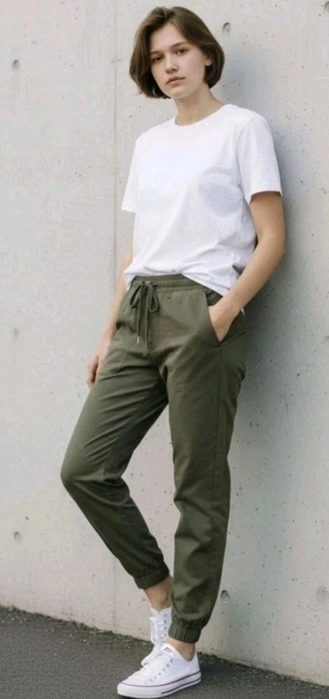 NEW! ZYIA ACTIVE Women's Olive Green Trail Hiking Travel Joggers! Size 6-8