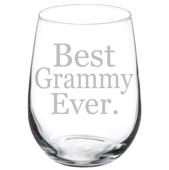 Best Grammy Ever Stemmed or Stemless Wine Glass for Grandma  
