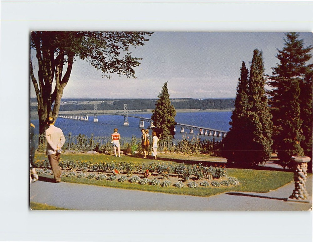 Postcard Island of Orleans Bridge Quebec Canada