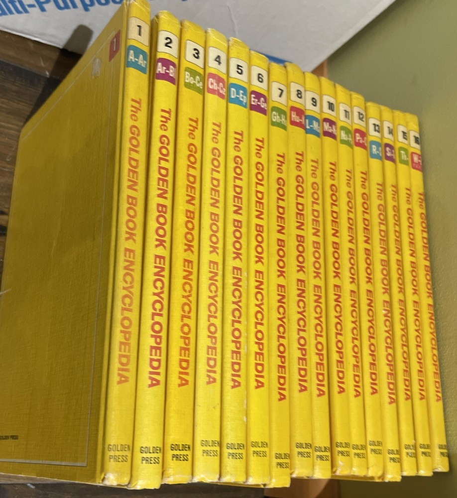 Vintage The Golden Book Encyclopedia Complete Set Vol. 1-16 1970