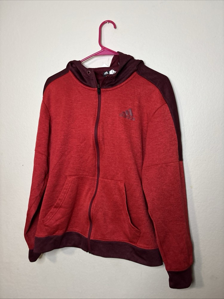 Adidas Women’s Red Hoodie Zip Up Size Medium