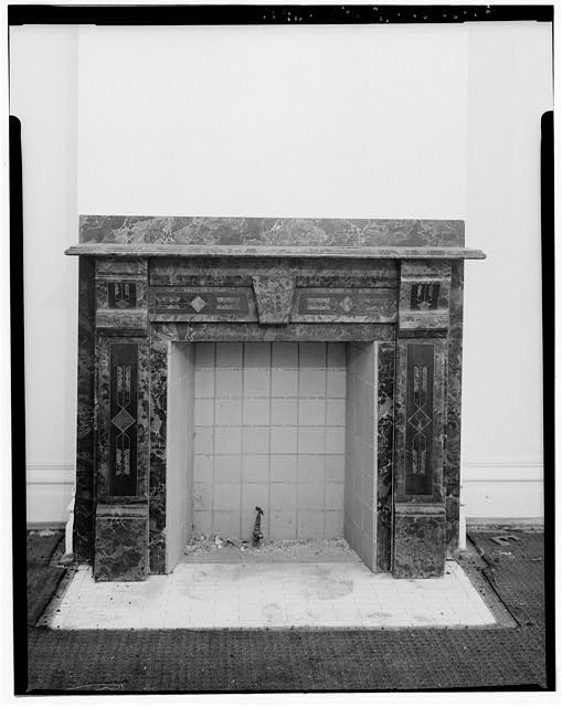 Photo:Bellaire Ohio 1900s Marble Fireplace Mantel Interior House