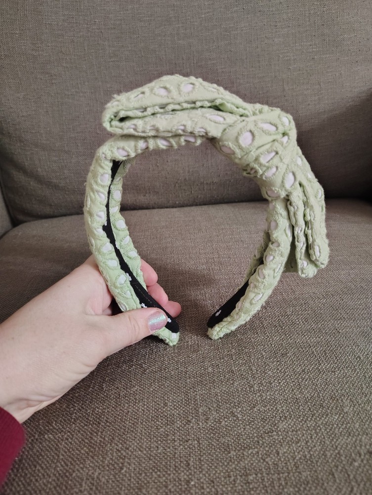Lele Sadoughi sage green Holly headband