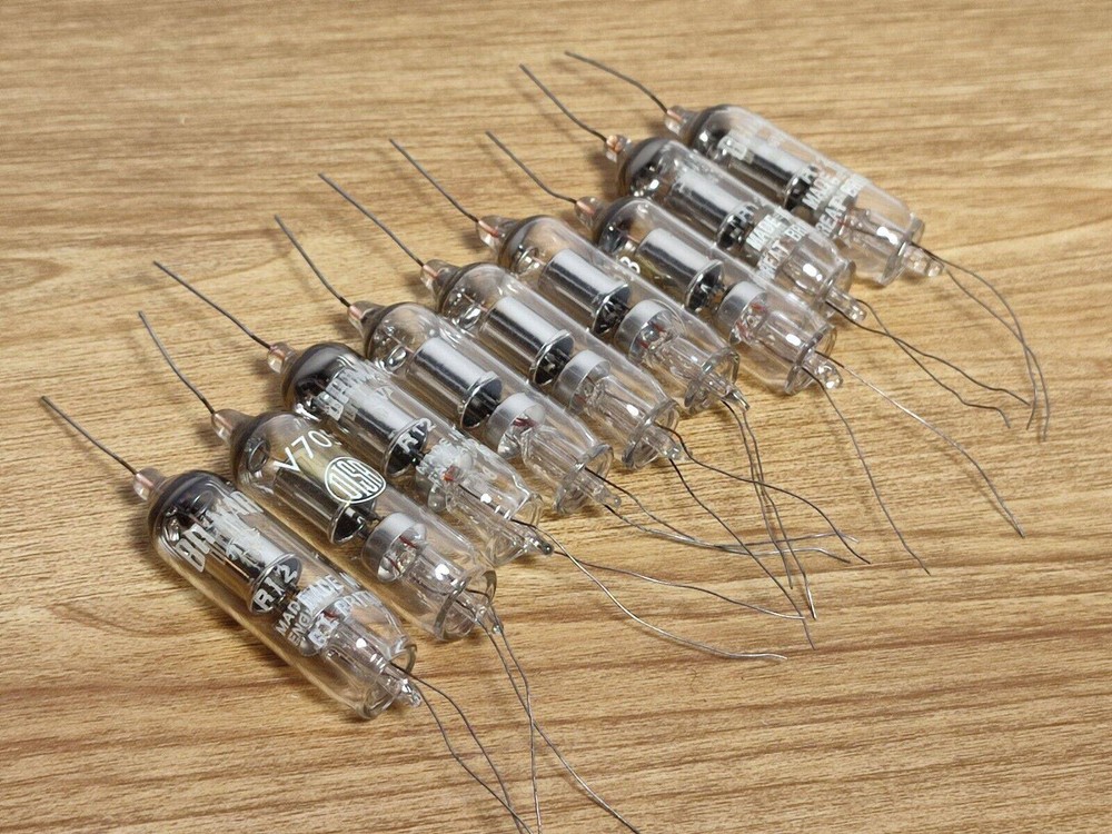 9Pcs R12 6X2 EY51 Half Wave Rectifier Tubes NOS British Made