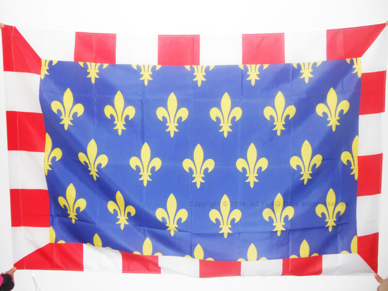FRENCH PROVINCE OF TOURRAINE FLAG 2' x 3' for a pole - FRANCE PROVINCE FLAGS 60