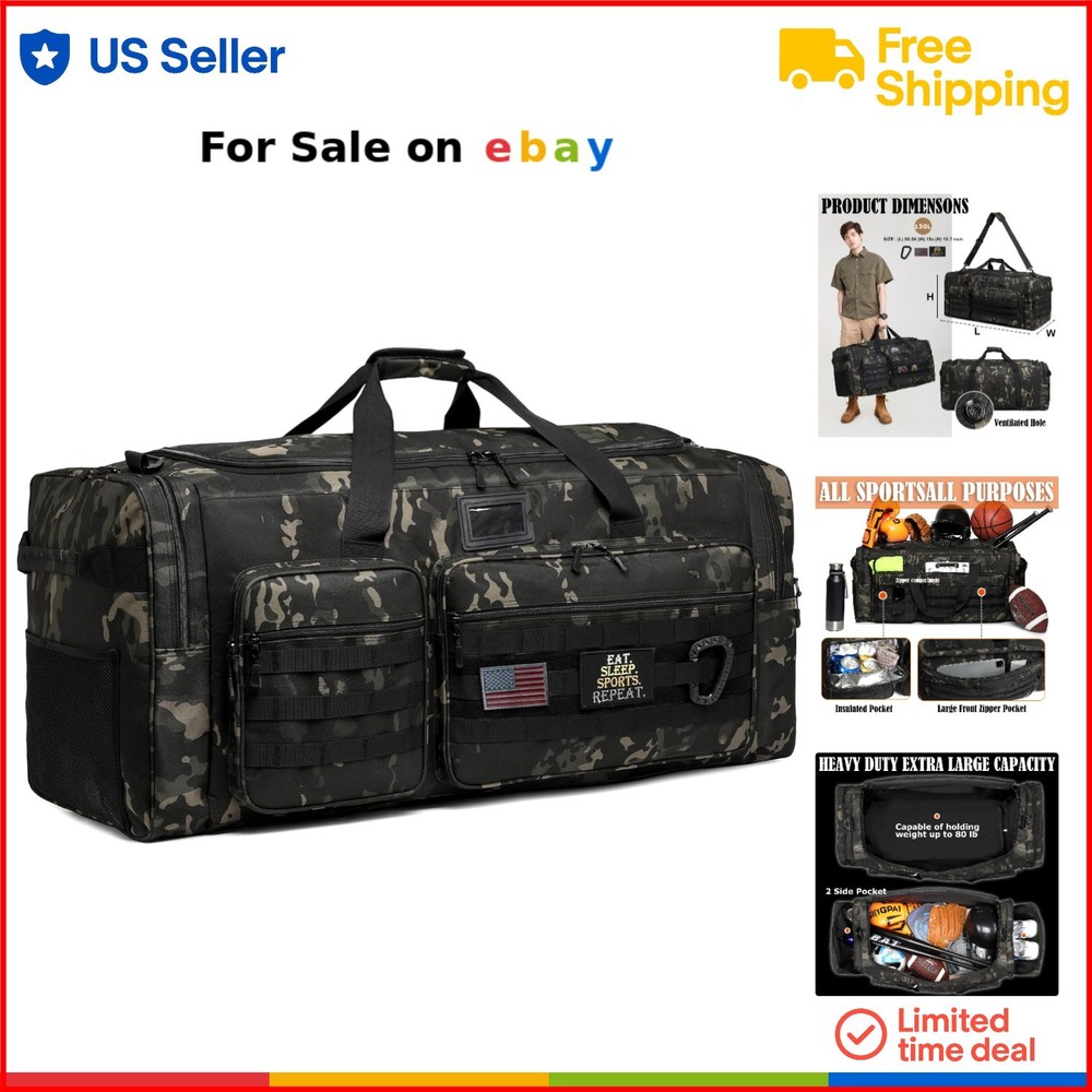 130L Extra Large Polyester Duffle Bag Waterproof Sports Travel Gym Equipment