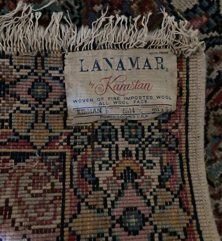 Karastan Lanamar Kirman 5514 Woven Wool Floral Area Rug 35”x58”