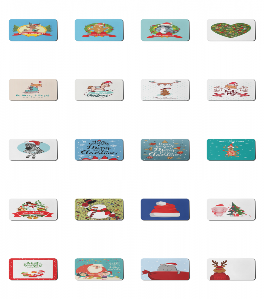 Ambesonne Christmas Print Rectangle Non-Slip Mousepad, 35