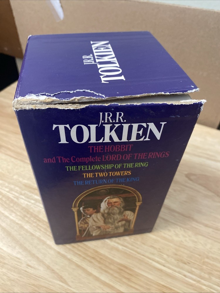J.R.R. Tolkien Vintage Book Club Box Set LOTR Lord of the Rings Hobbit SB 1982