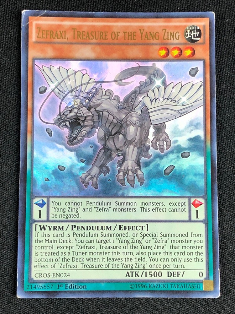 Yu-Gi-Oh Zefrazi Treasure of the Yang Zing CROS-EN024 1st Edition Ultra Rare Playable Condition  