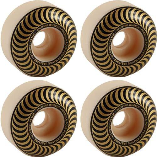 Spitfire Formula Four Classic Swirl White Bronze 50mm 101a Skateboard Wheels Set of 4