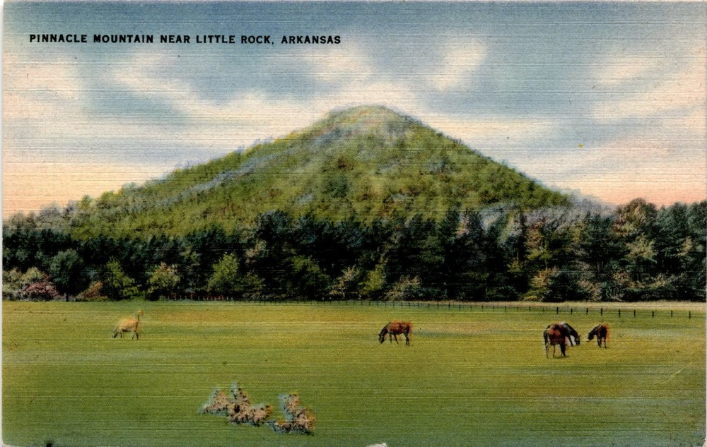 Pinnacle Mountain, Little Rock, Arkansas, Quapaw Printing Co., Postcard