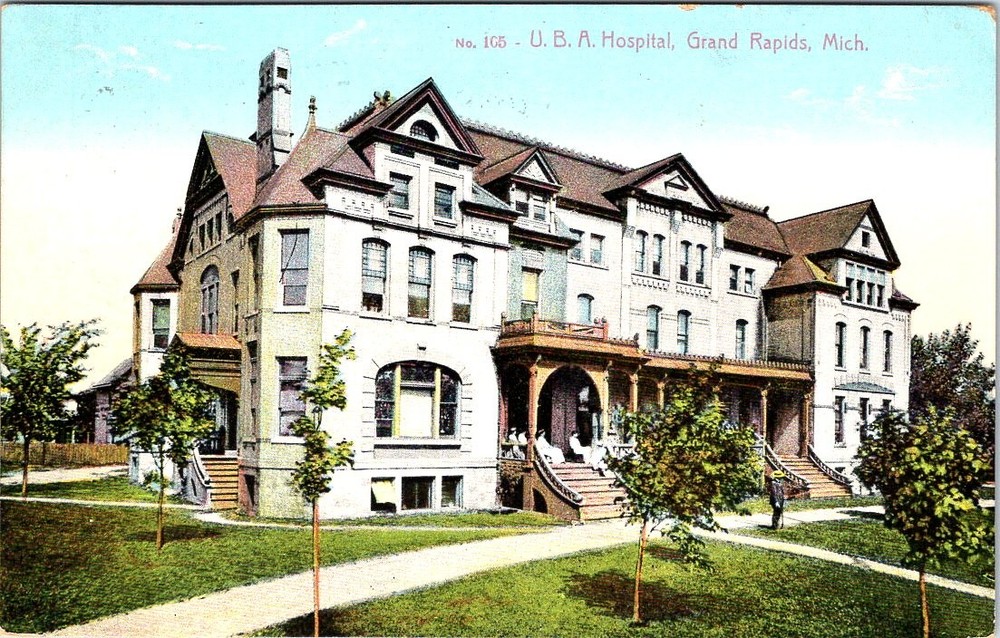 U.B.A. Hospital, GRAND RAPIDS, Michigan Postcard - Will P. Canaan