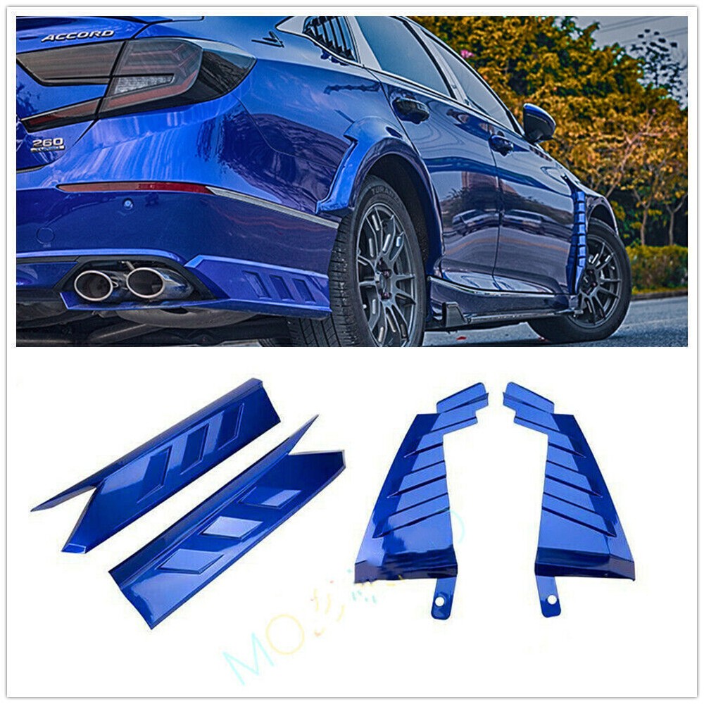 2018-2020 Honda Accord Rear Bumper Side Body Kit Moulding Trim Blue 4-Piece Set