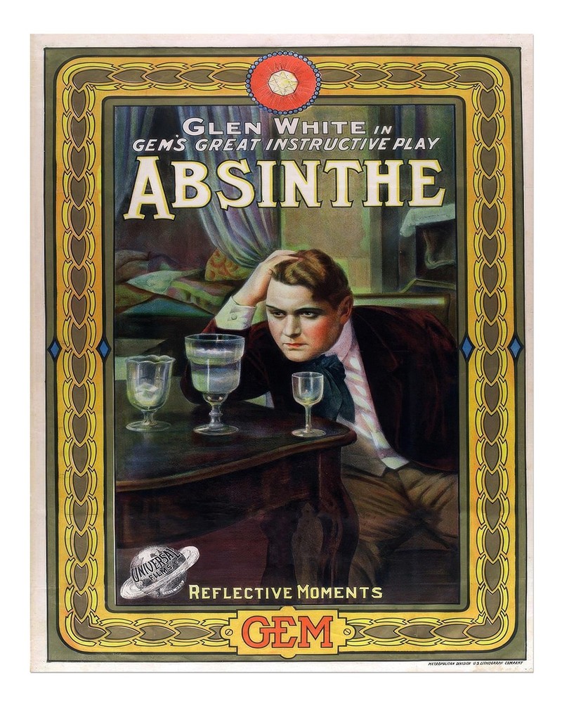 Vintage Absinthe Poster Wall Art - Reflective Moments Decor Home Decor-image