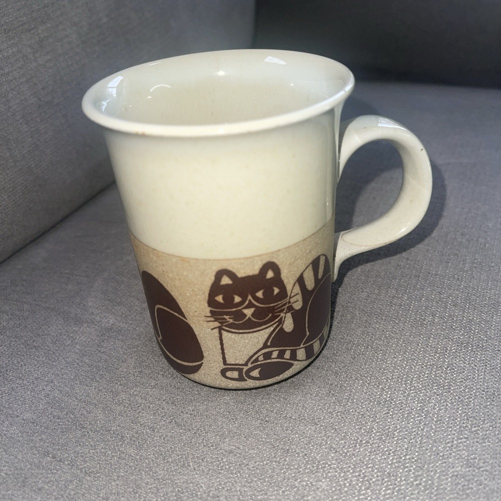 Otagiri Stoneware Mug Cat Kitty Coffee Cup Vintage