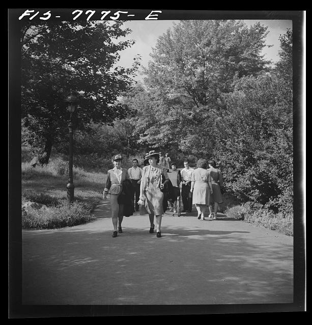 Photo:Central Park New York NY 1930s Women Walking Park Path