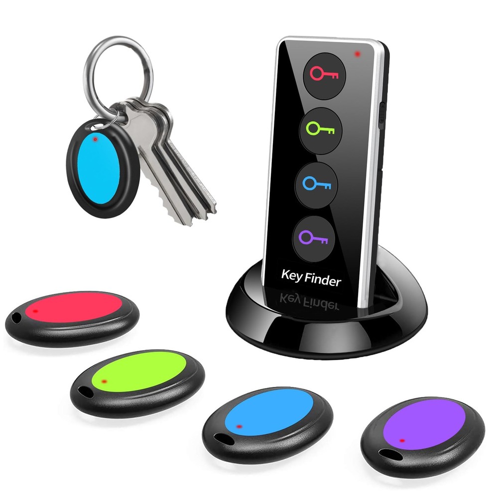 Midlocater Key Finder,85dB+ Item Locator Tags with 131ft. Working Silver
