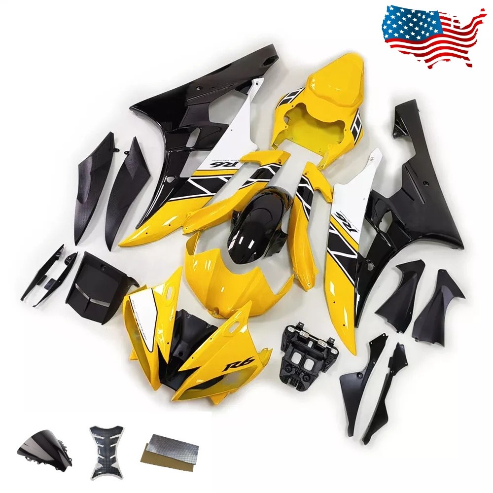 Fairing Kit For Yamaha YZF R6 YZF-R6 2006-2007 ABS Plastic Bodywork Yellow Black