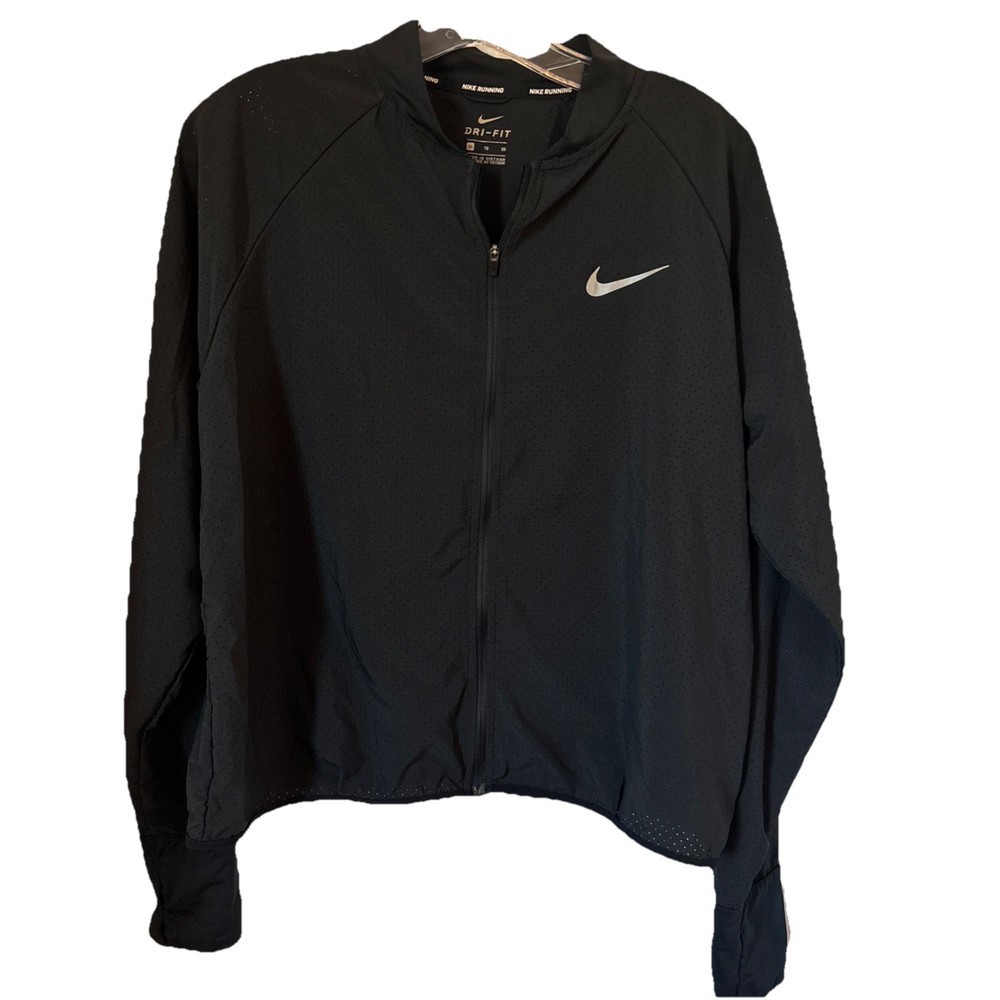 Nike Running Dri-Fit Jacket, Womens Size XL, Reflective, Cropped