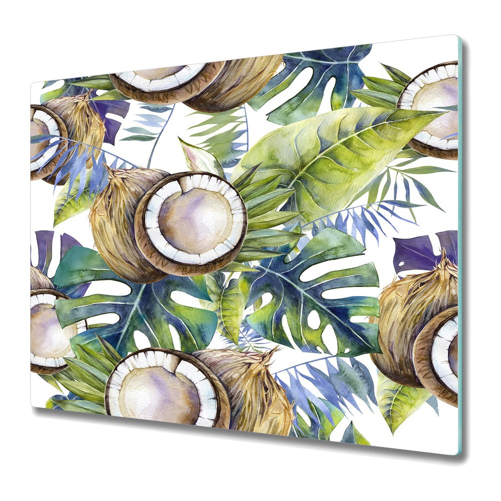 Glass Surface Protector Coconut Tropical | Exotic Leaves | Tropical 60x52
