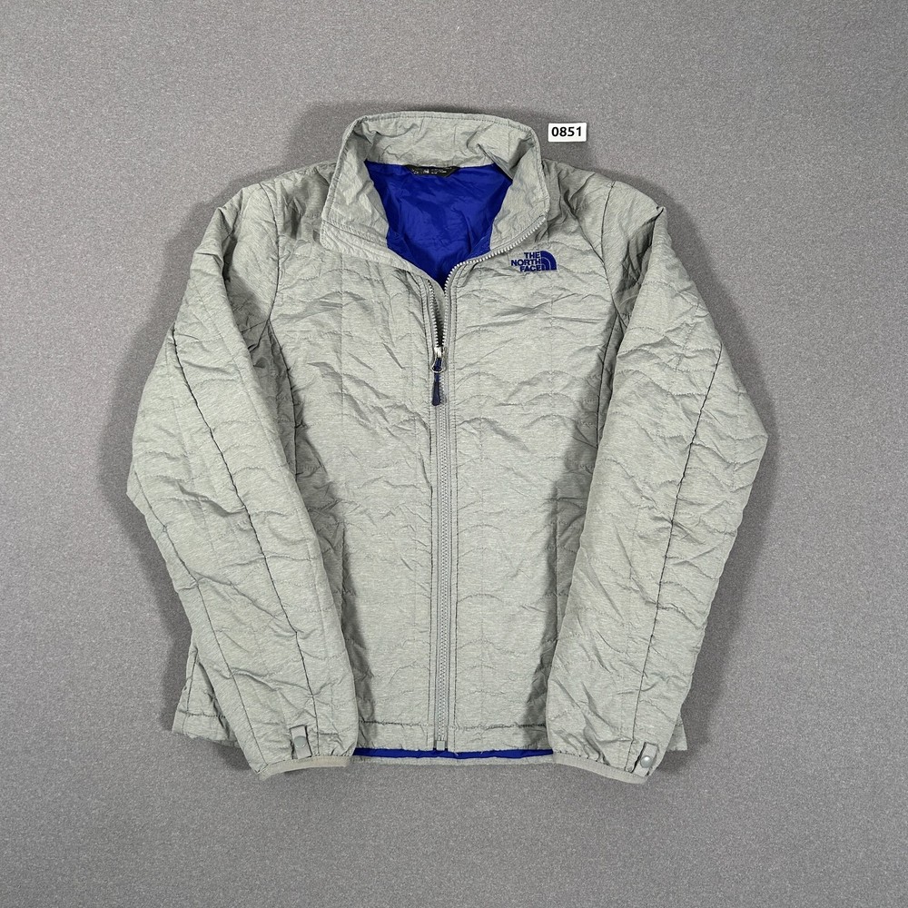 The North Face Womens Grey / Purple Hybrid Jacket Full Zip Size Medium
