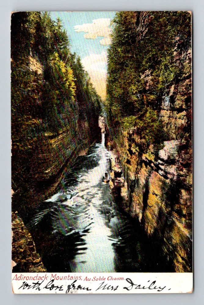 Au Sable Chasm, NY-New York, Adirondack Mountains Gorge Vintage Postcard