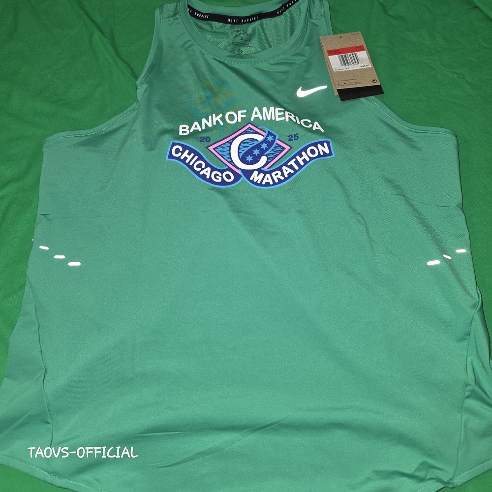 New BOA Nike Chicago Marathon 2025 Swift Running Tank Top Shirt HQ4321-324 L