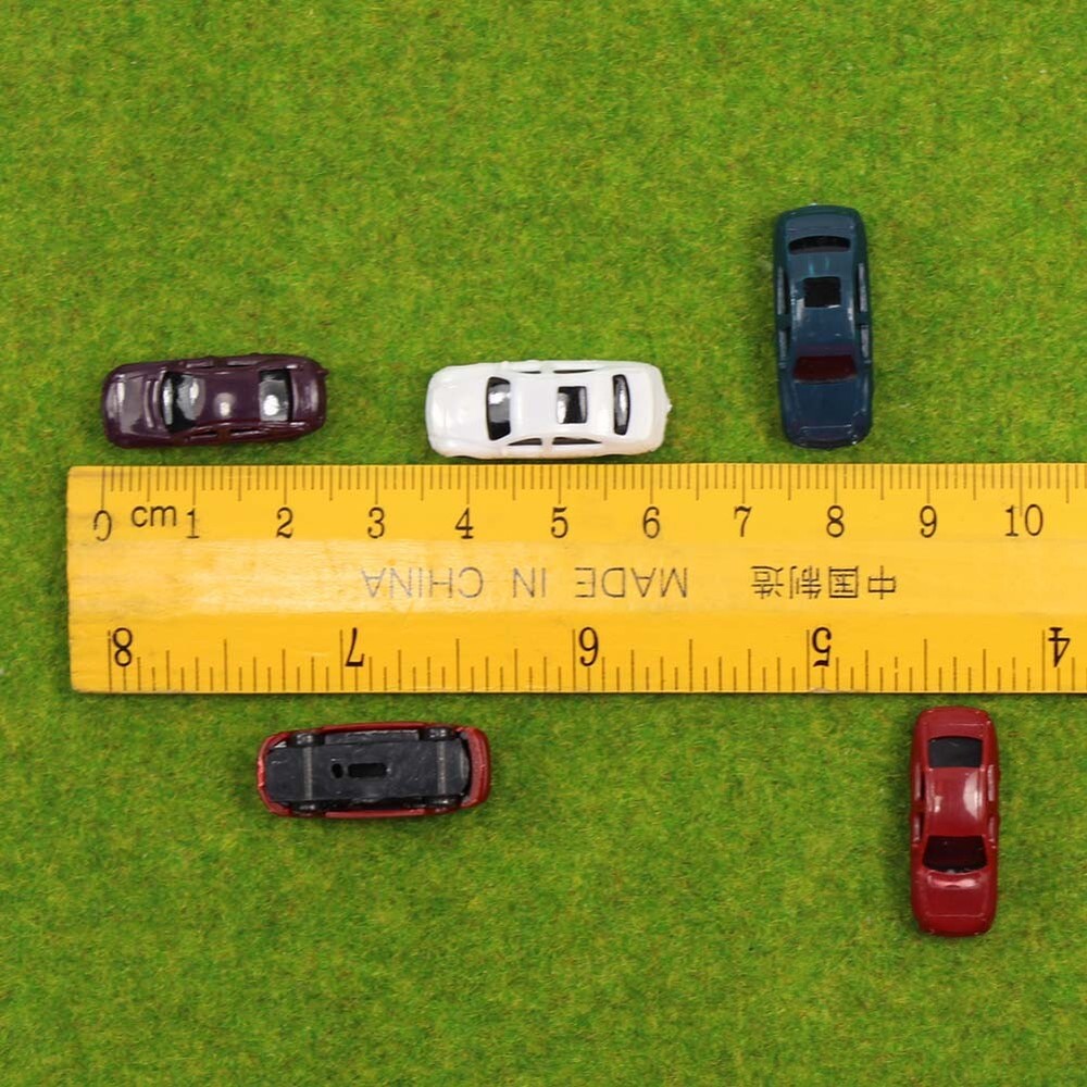 C200 50pcs Z Scale Model Car 1:220 Vehicles Building Train Layout Set