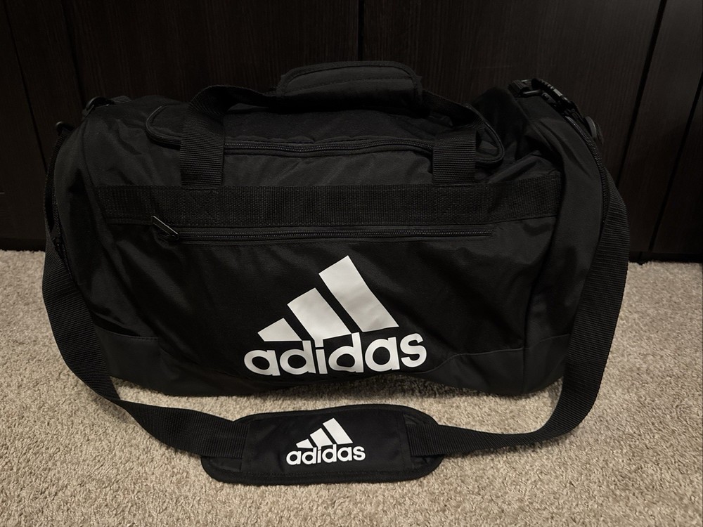 Adidas Defender 4 Small Duffel Bag Classic Black Water Resistant