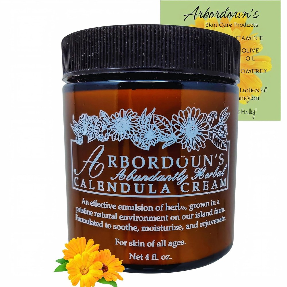 Calendula Cream 4oz – Soothing Salve with Comfrey, Aloe & Beeswax for Skin Care