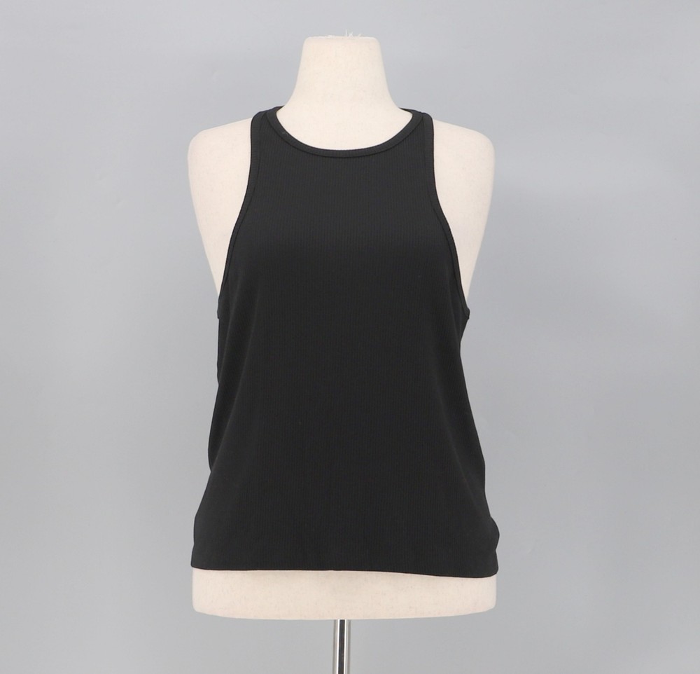 NWT J. CREW New Favorite Tank Top in Vintage Rib Black Size 2X